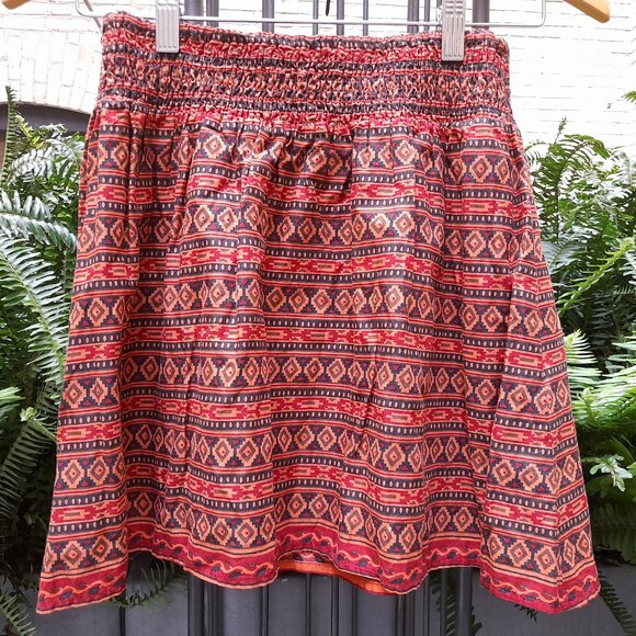 Tribal Print Mini Skirt Aztec Southwestern by Sunset Surf Co. Size Small - Picture 8 of 15